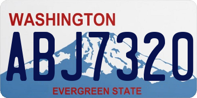 WA license plate ABJ7320
