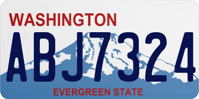 WA license plate ABJ7324