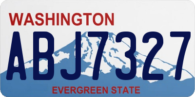 WA license plate ABJ7327