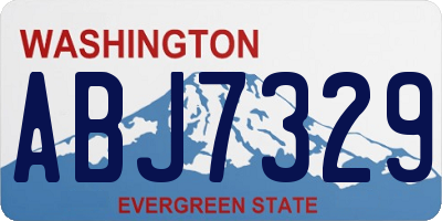 WA license plate ABJ7329
