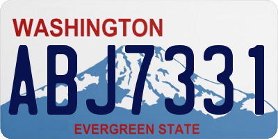 WA license plate ABJ7331