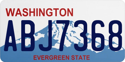 WA license plate ABJ7368