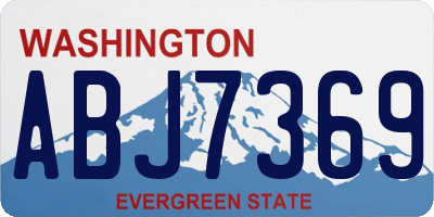 WA license plate ABJ7369