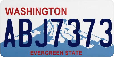 WA license plate ABJ7373