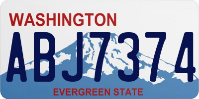WA license plate ABJ7374