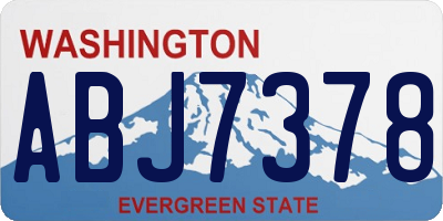 WA license plate ABJ7378