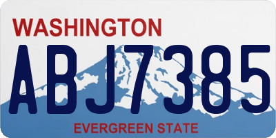 WA license plate ABJ7385