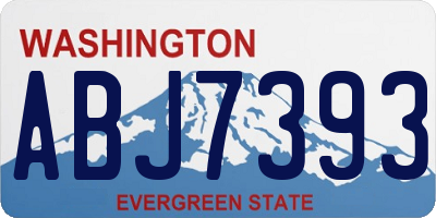 WA license plate ABJ7393