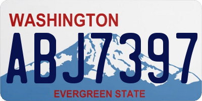 WA license plate ABJ7397
