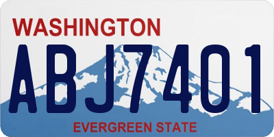 WA license plate ABJ7401
