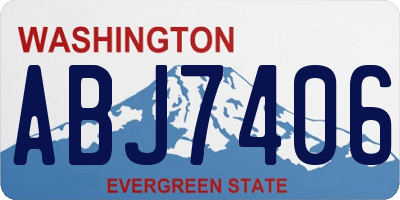 WA license plate ABJ7406