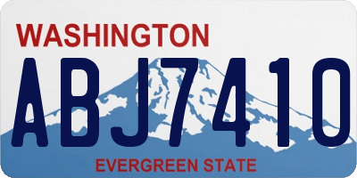 WA license plate ABJ7410