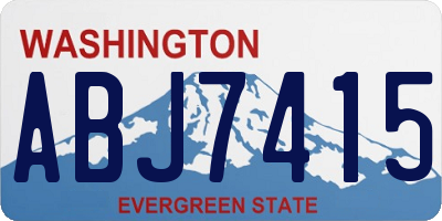 WA license plate ABJ7415