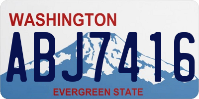 WA license plate ABJ7416