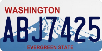 WA license plate ABJ7425