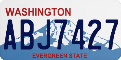 WA license plate ABJ7427