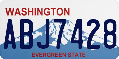 WA license plate ABJ7428