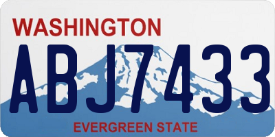 WA license plate ABJ7433