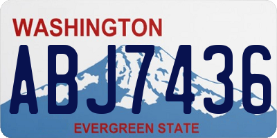 WA license plate ABJ7436
