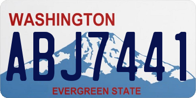 WA license plate ABJ7441