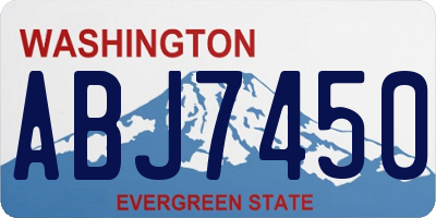 WA license plate ABJ7450