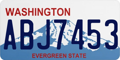 WA license plate ABJ7453