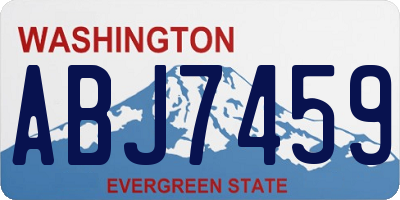 WA license plate ABJ7459