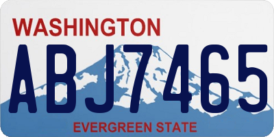 WA license plate ABJ7465