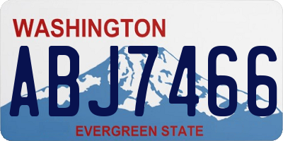 WA license plate ABJ7466