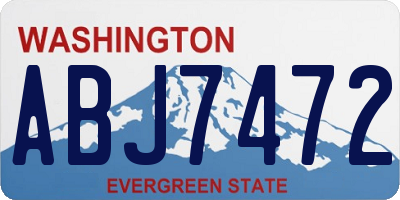 WA license plate ABJ7472
