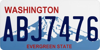 WA license plate ABJ7476