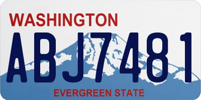 WA license plate ABJ7481