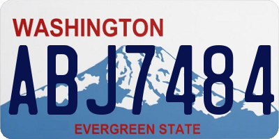 WA license plate ABJ7484