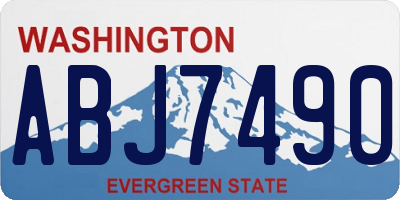 WA license plate ABJ7490