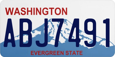 WA license plate ABJ7491