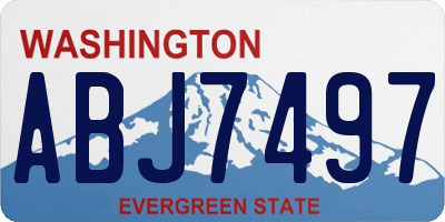 WA license plate ABJ7497