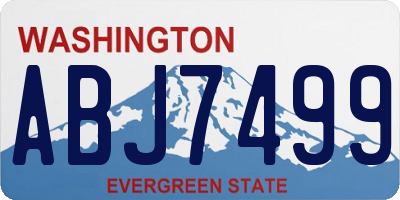 WA license plate ABJ7499
