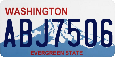 WA license plate ABJ7506