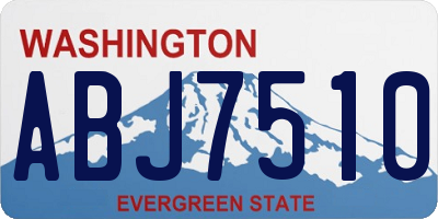 WA license plate ABJ7510