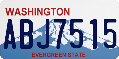 WA license plate ABJ7515