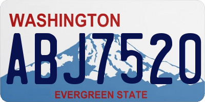 WA license plate ABJ7520