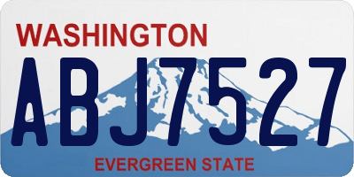 WA license plate ABJ7527