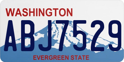 WA license plate ABJ7529