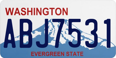 WA license plate ABJ7531