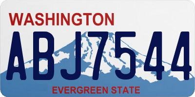 WA license plate ABJ7544