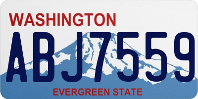 WA license plate ABJ7559