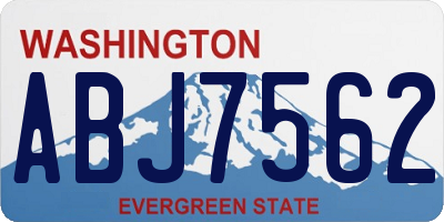 WA license plate ABJ7562