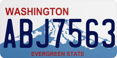 WA license plate ABJ7563