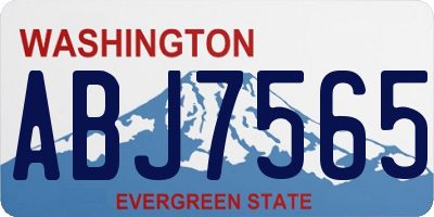 WA license plate ABJ7565