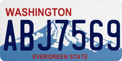 WA license plate ABJ7569